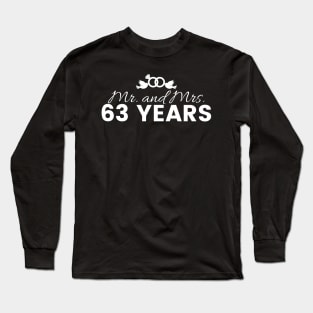 63rd Wedding Anniversary Couples Gift Long Sleeve T-Shirt